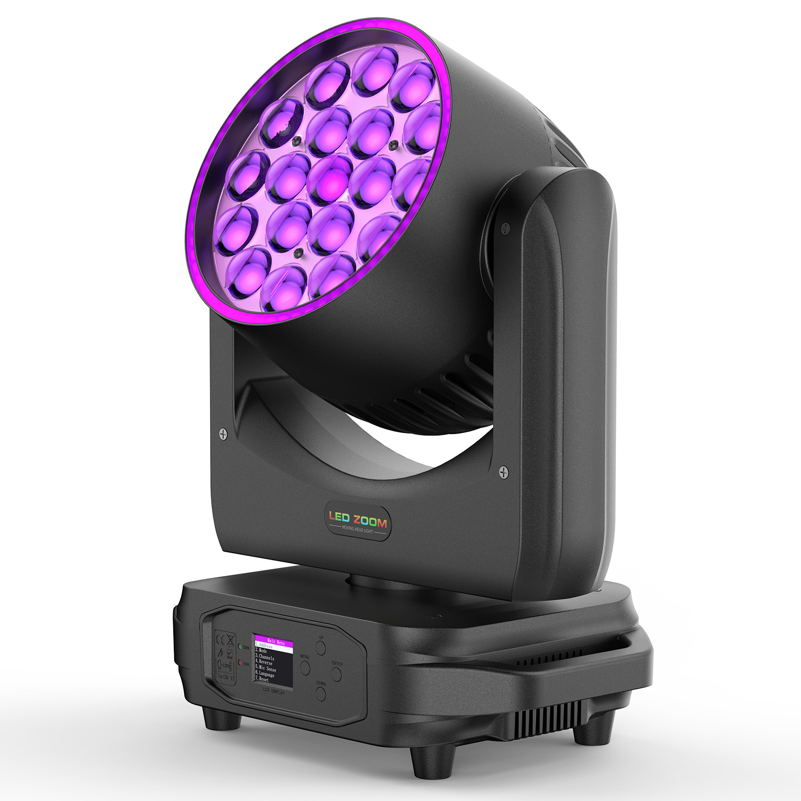 19x20W LED Zoom Moving Head Stage Light RGBW DMX Beam Wash Lighting DJ Disco Bar