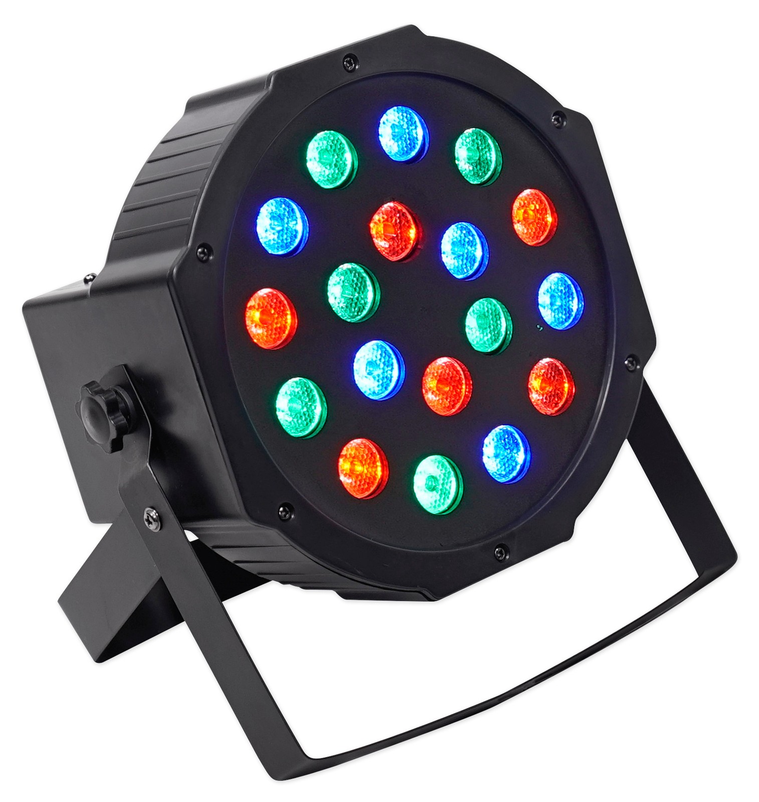 Rockville RockPAR50 LED RGB Compact Par Can DJ/Club DMX Wash Light+Cable