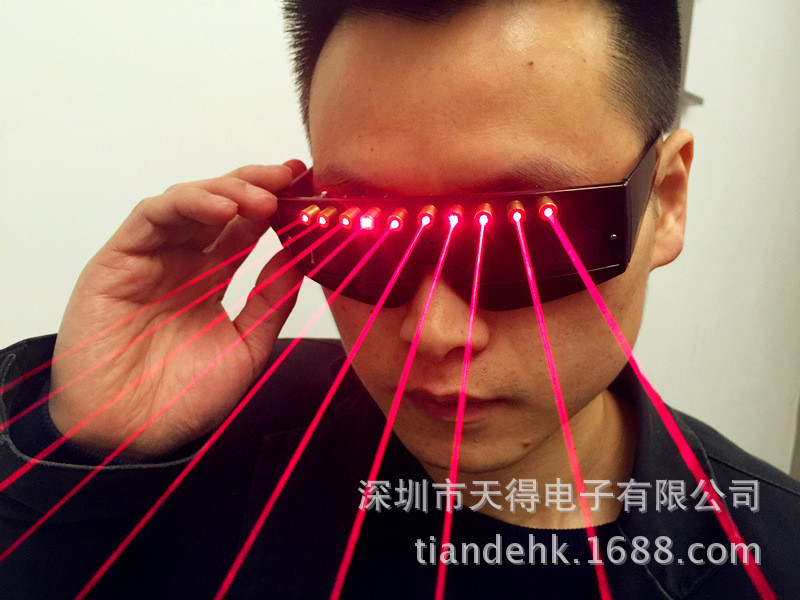 Red Laser Glasses LED DJ Nightclub Stage Lighting Party Stage Dancer Halloween