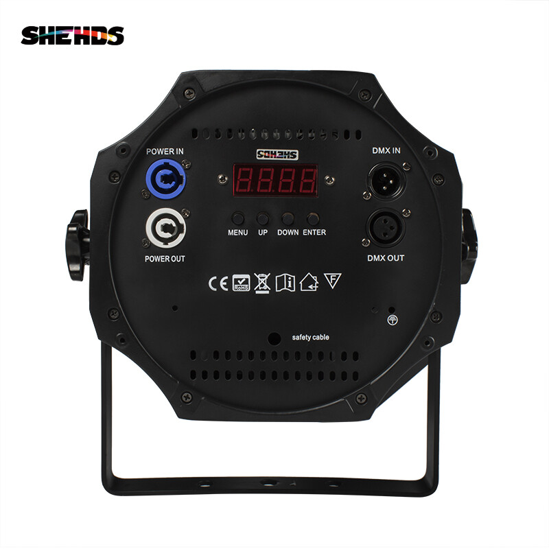 200W COB LED Par Lighting Warm Cool White DMX Stage Par Can Light with Barndoor