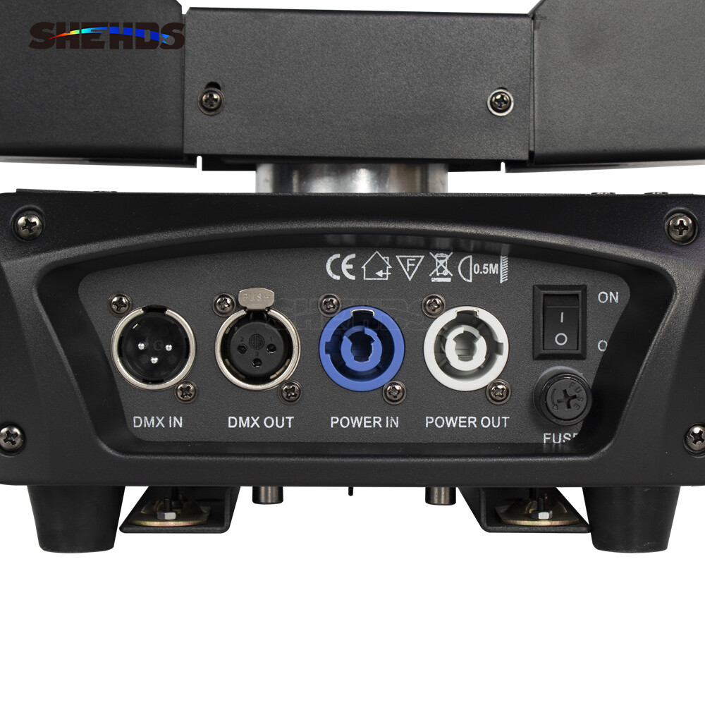 SHEHDS 4PCS 19x15W LED Zoom Moving Head Stage Light RGBW Wash Lighting Party Bar