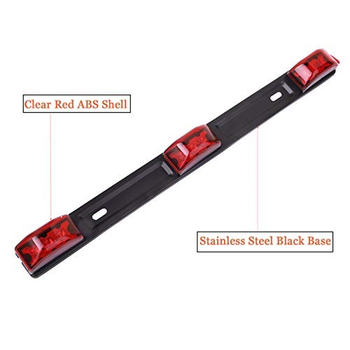 Red 3 Light 9 LED Clearance ID Lightbar Strip for Trailer – Clearance ID