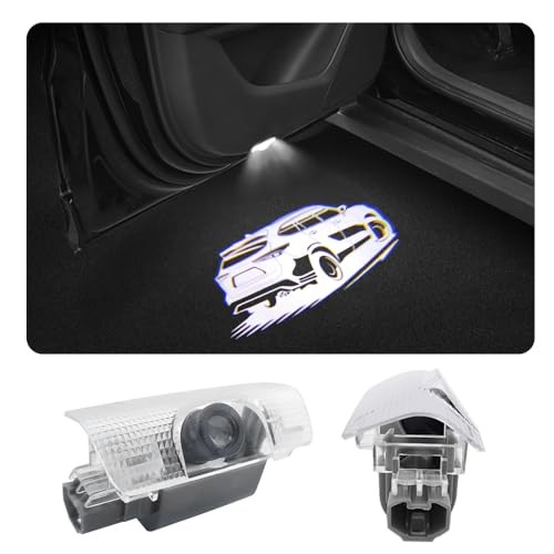 2 PCS LED Car Door Logo Lights for Highlander xu70 2020-present-white