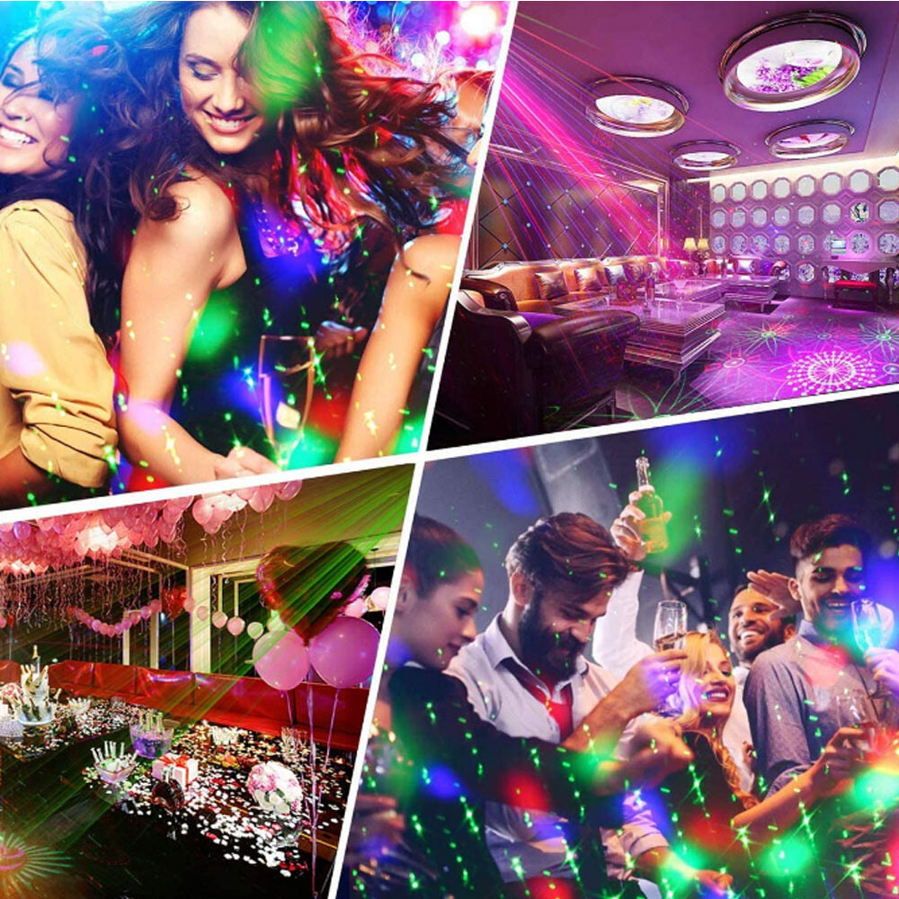 1024Patterns RGB Stage Lights LED Disco DJ Light Party Show Laser Projector Lamp