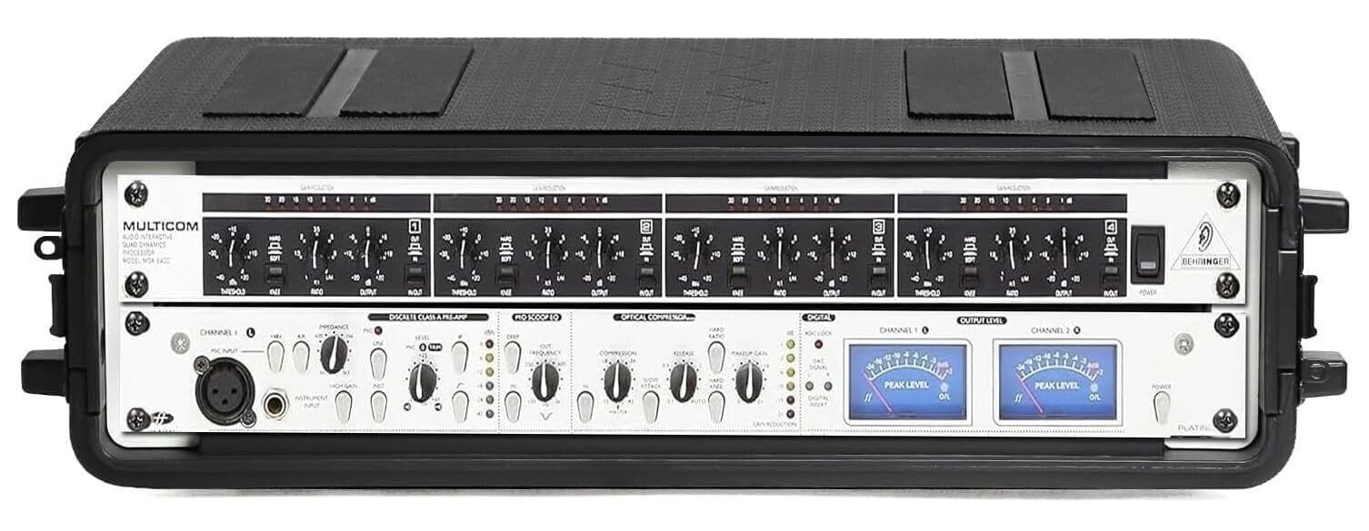 2/4/6 Space Compact HDPE Rack Case – 2U 4U 6U PA DJ Shallow Rack Case For Audio