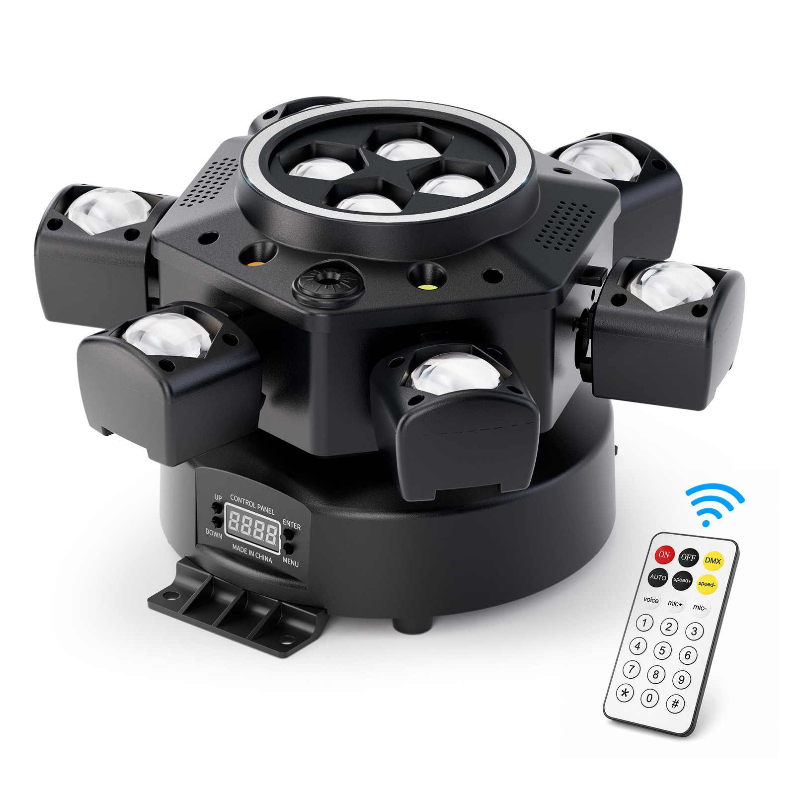 6 Arms Bee Eye 200W LED Light Stage Moving Head Beam Light Laser DJ Disco Party