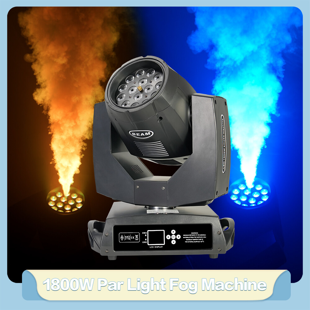 LED Moving Head Light Wash Light 1800W Smoke Fog DMX Machine Stage DJ Disco Club