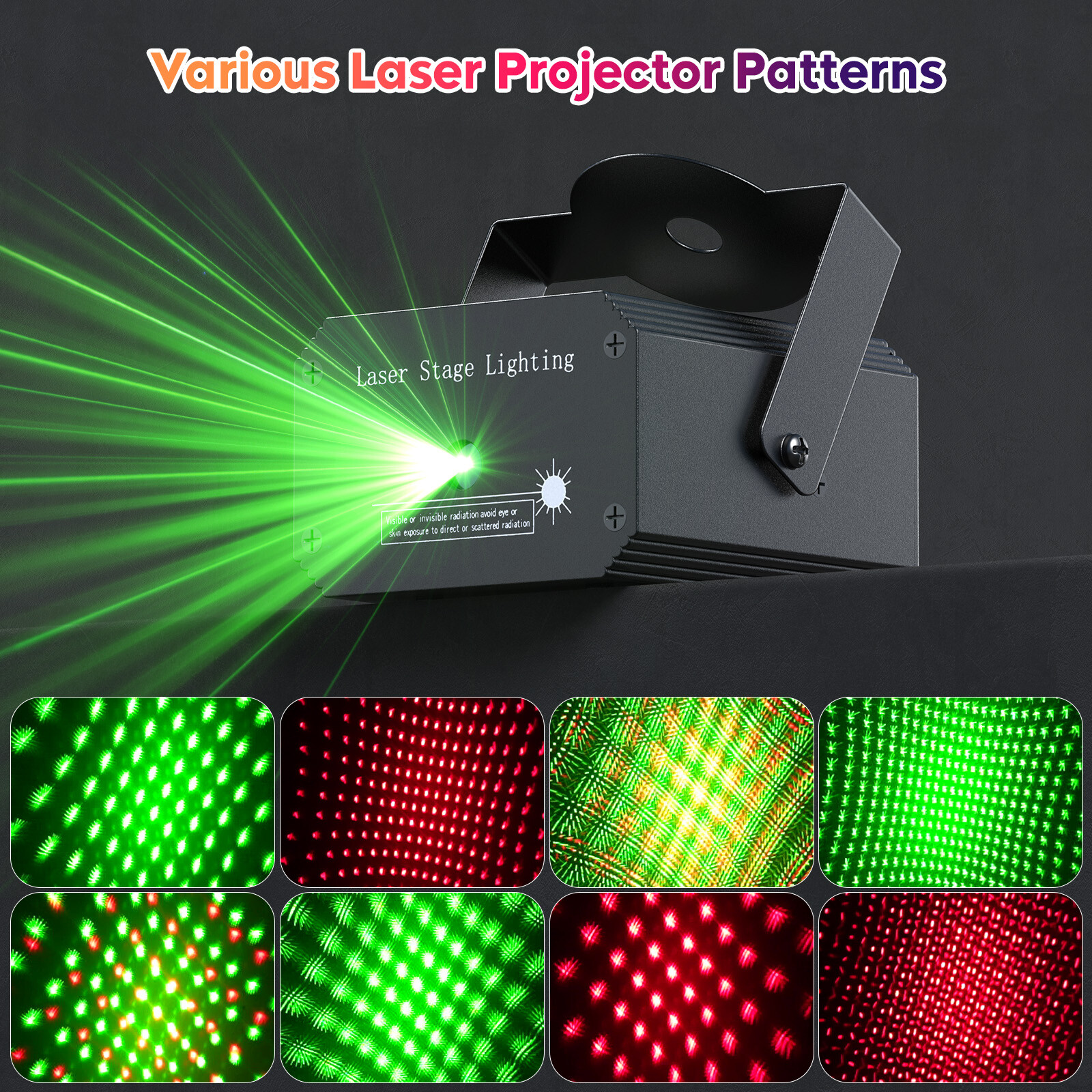 Party Lights Dj Disco Lights, Strobe Stage Light Sound Activated Laser Llight