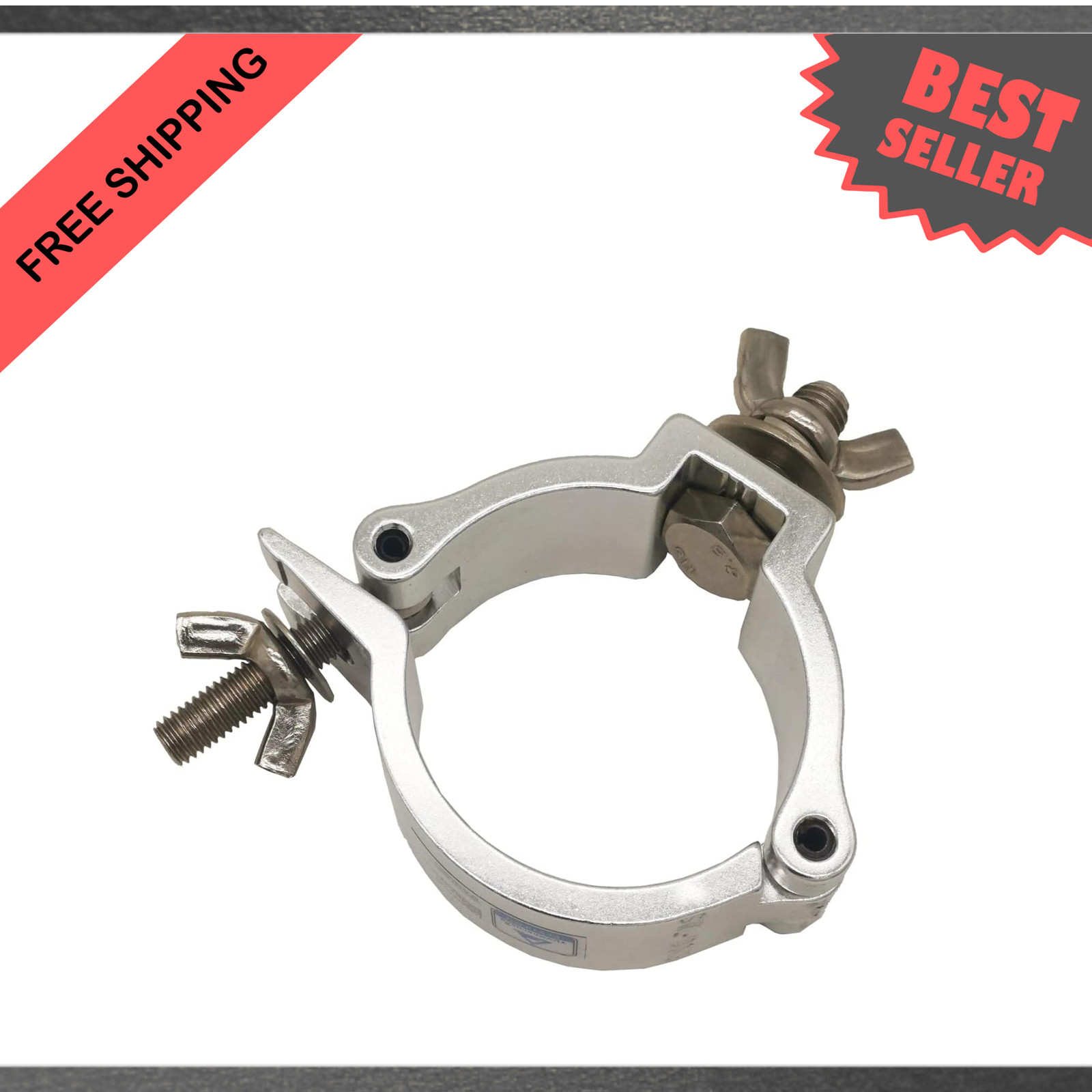 Lighting Clamp Aluminum Alloy Heavy Duty 220lbs for Truss Pipe 58-60mm OD Stage