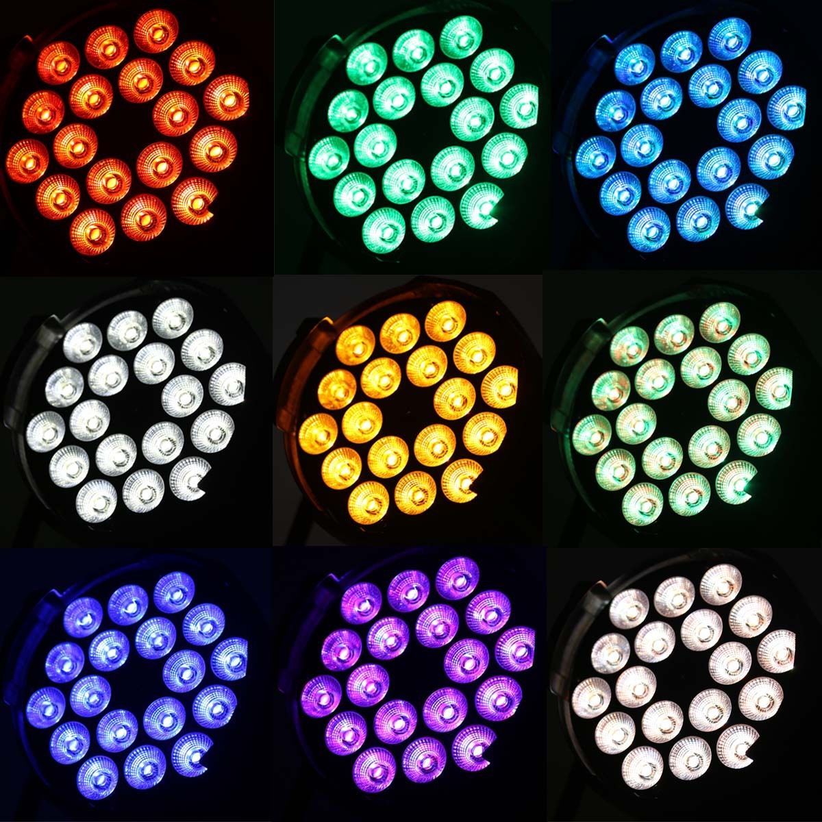 10PCS 270W 18 LED PAR Can Stage Lighting RGBW DMX Club DJ Disco Party Show Light