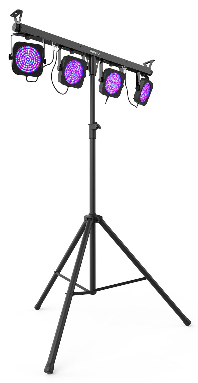 2 Chauvet DJ 4BAR ILS Wash Lighting Kits 8) Par Lights+Tripods+Footswitches+Bags