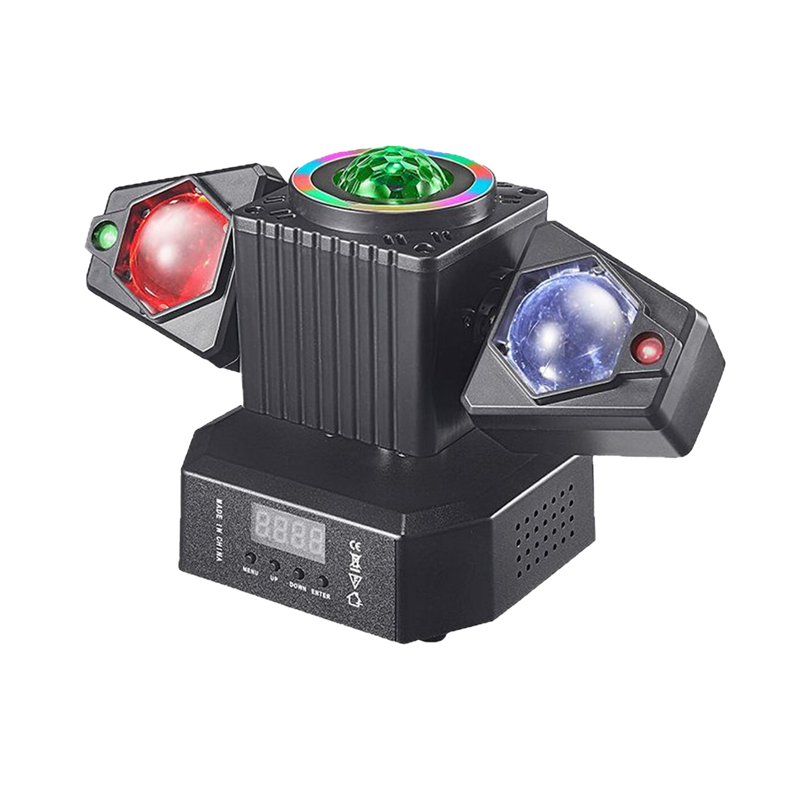 Moving Head Party Light Rotating Disco Ball Laser Beam Strobe Remote DMX