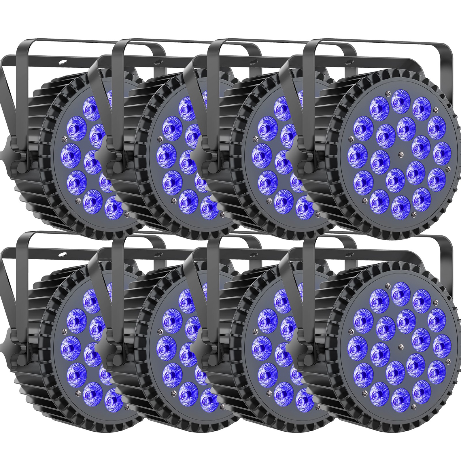 270W PAR Lights RGBWA UV 18LED Stage Lighting DJ Disco Party Club Show Light DMX