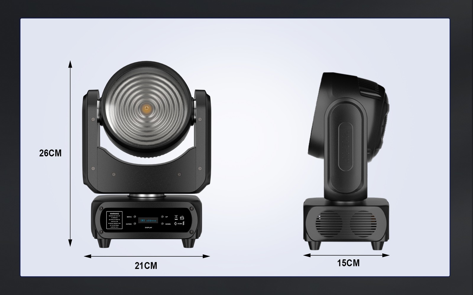 SHEHDS LED 120W Cool+Warm White Wash Spotlight DMX512 Moving Head Stage Lighting