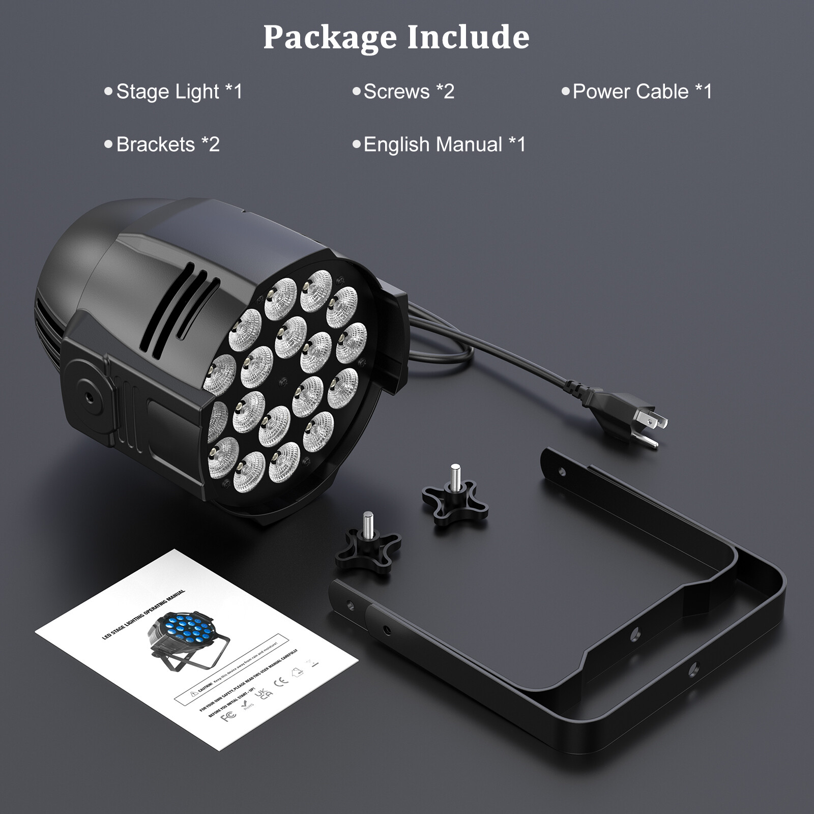 270W 18 LEDs PAR Light RGBW Stage Lighting DMX512 Aluminum DJ Disco Party Show