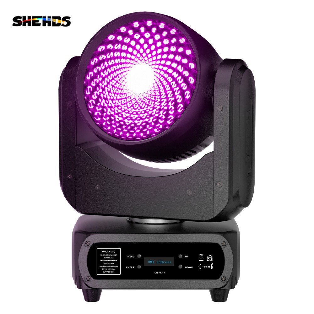 SHEHDS LED 120W Wash Spotlight RGBW 4IN1 Moving Head Light For Stage Wedding Bar