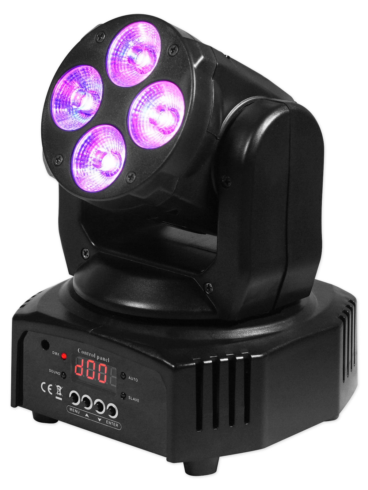 Rockville RockOn-7 40w RGBW Moving Head Wash DMX Stage Club Light+Remote