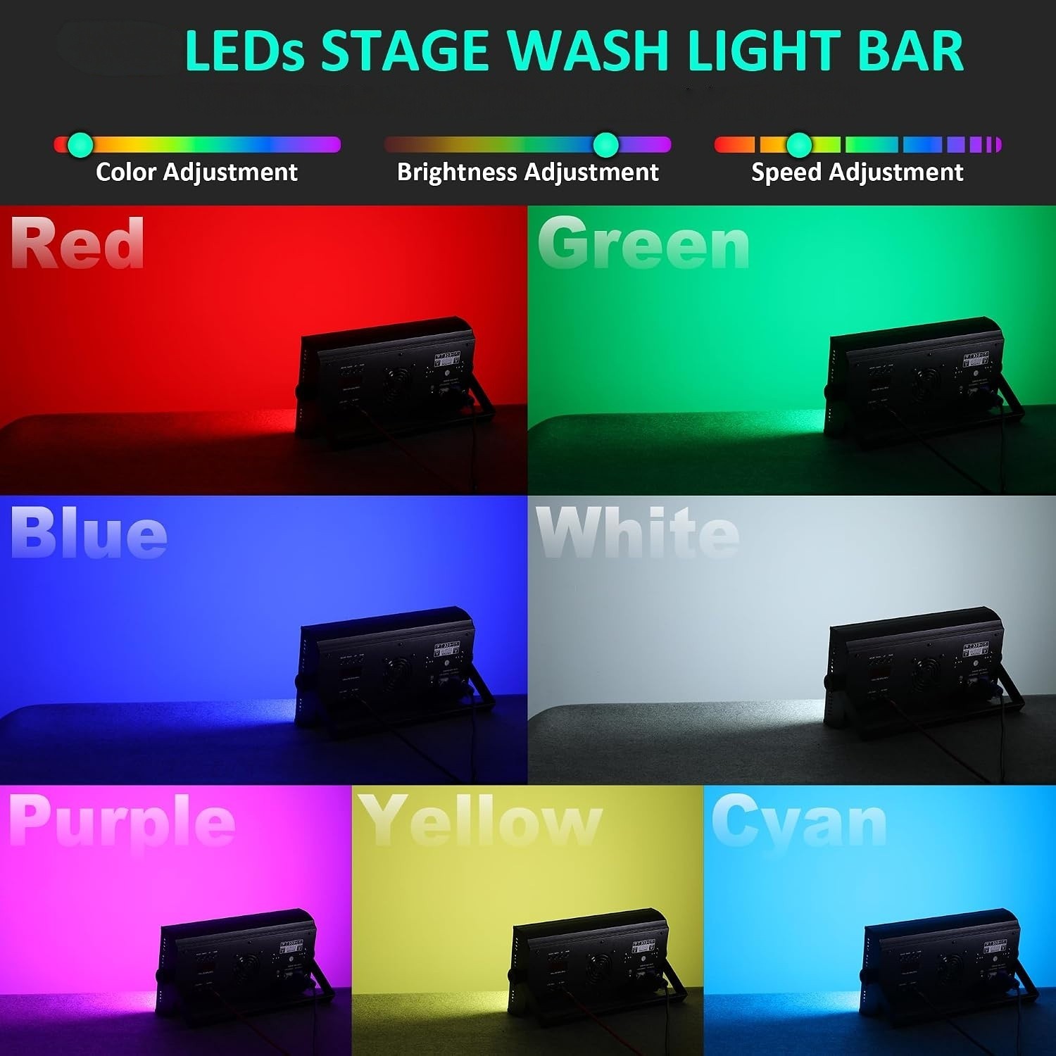 Stage Strobe 880 LEDs RGB+W 4IN1 DJ Strobe&Wall Wash Light Bar 48+8 zone Flash