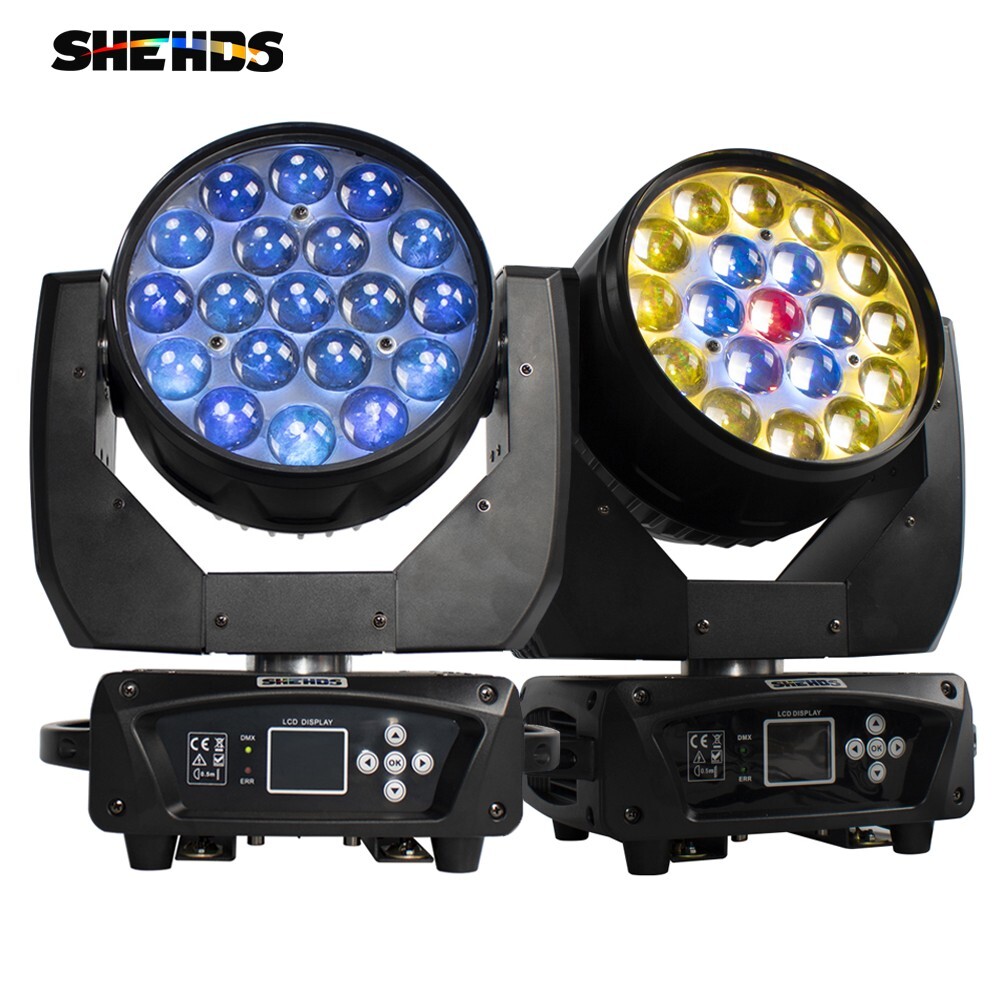 19x15W LED Zoom Moving Head Stage Light RGBW DMX Beam Wash Lighting DJ Disco Bar