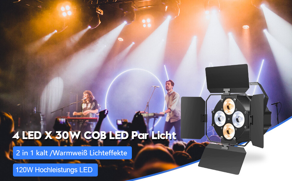 150W COB LED Par Light DMX Stage DJ Light Audience Blinder Light Spot with Cover