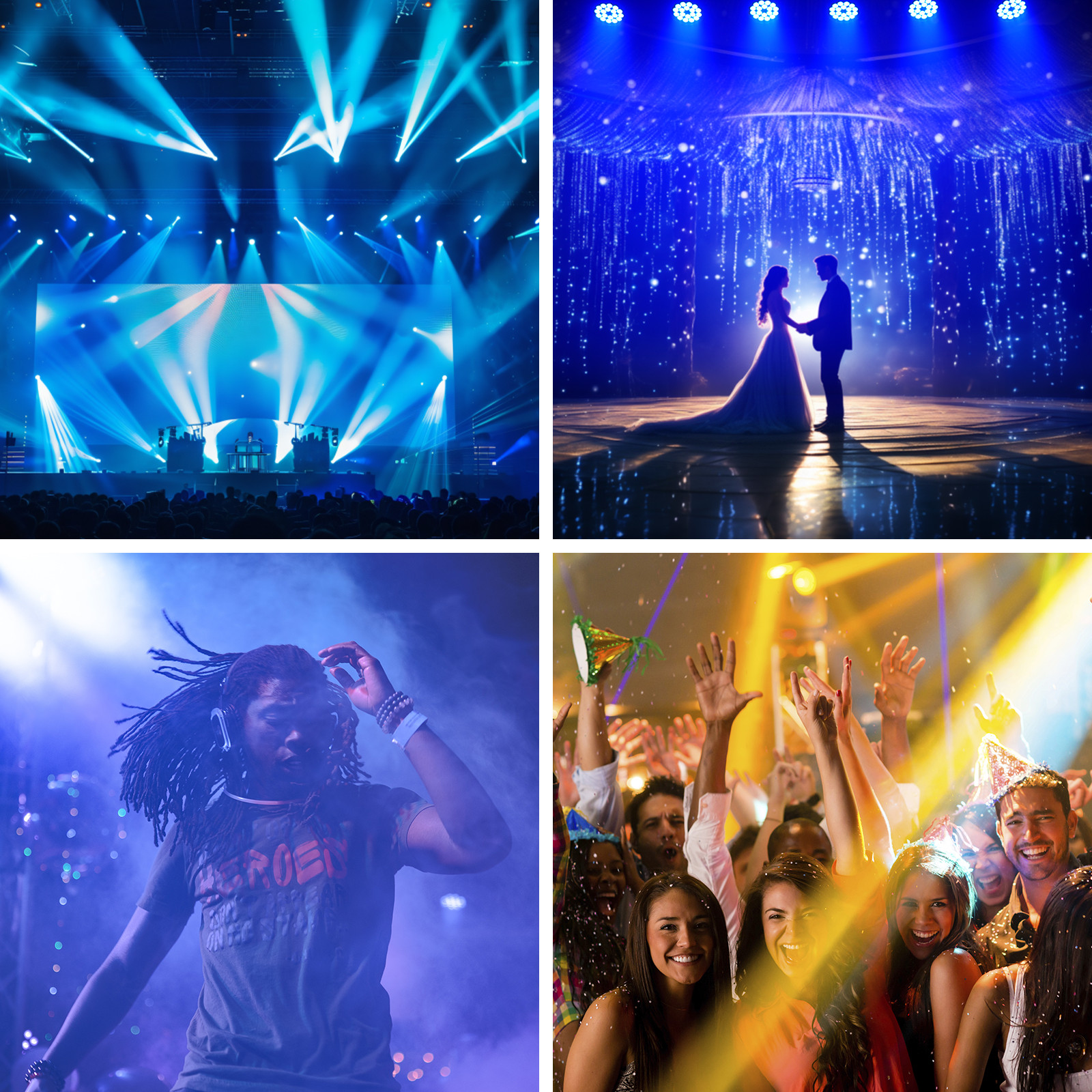 18LED Beam PAR Can Light 200W RGBWAL DMX DJ Disco Party Stage Show Spot Lighting
