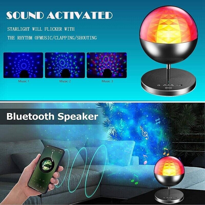 Disco Ball Party Lights, bluetooth Speaker Wth Remote, color-changing Strobe.