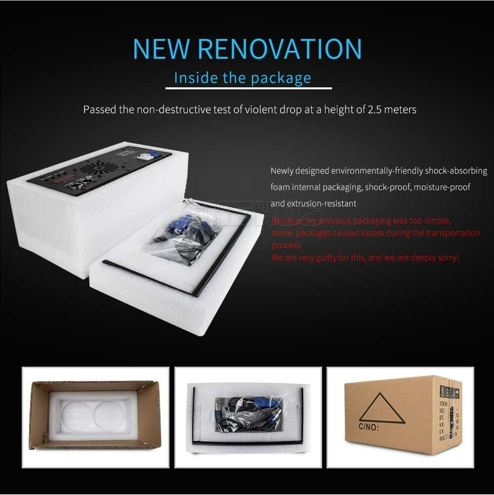SHEHDS 200W COB LED 2eyes Par Light Cool White+Warm White Audience Blinder Light