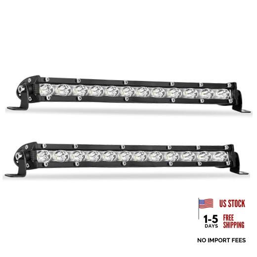12 Inch LED Light Bar, 144W Spot Flood Combo 12 Inch LED Light Bar (2 Pack)