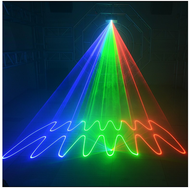 DMX Waterproof 4W RGB laser lighting fullcolor stage lighting beam ranibow IP65