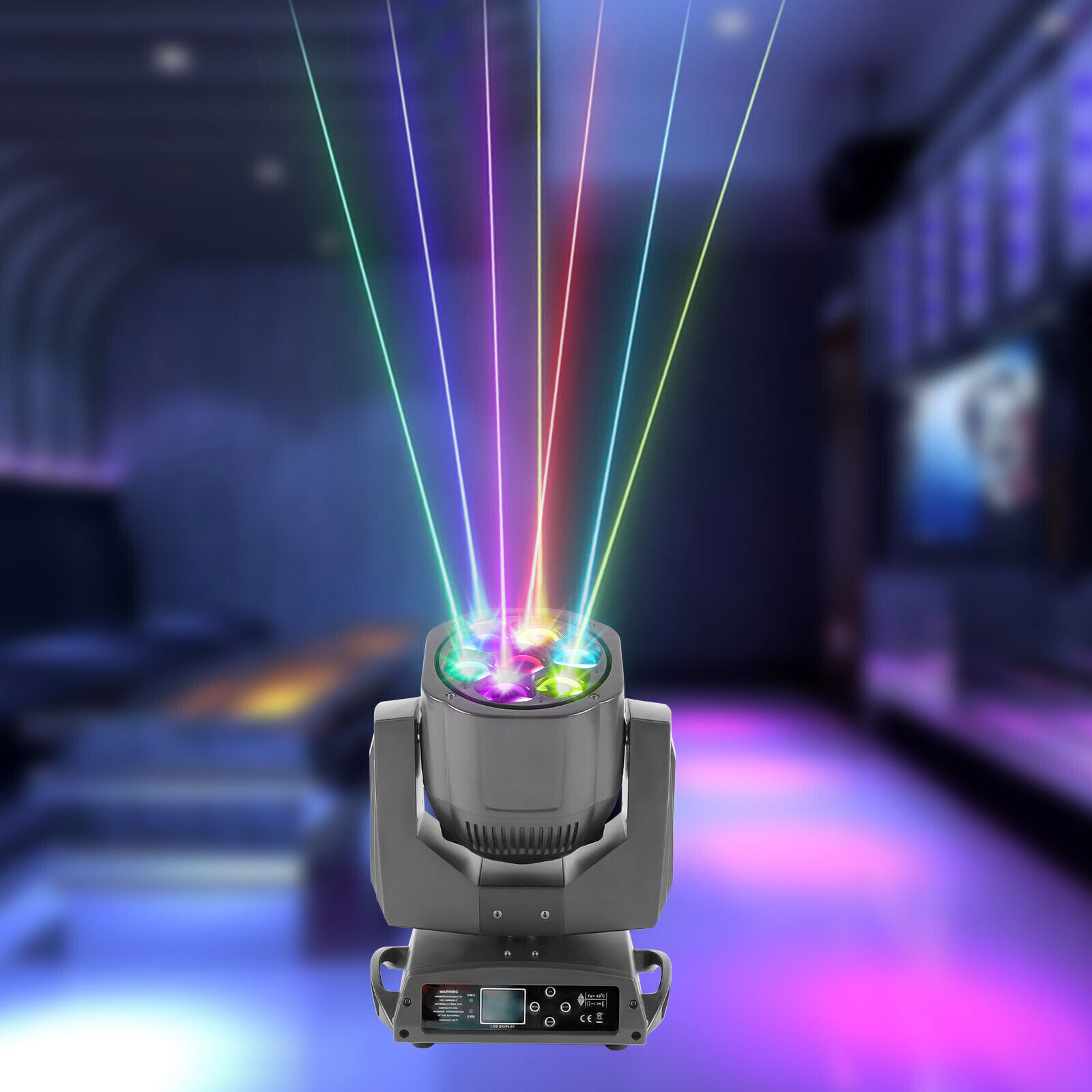 7x15W RGBW Bee Eye Moving Head Stage Light Laser Projector 17/23/43CH DMX for DJ