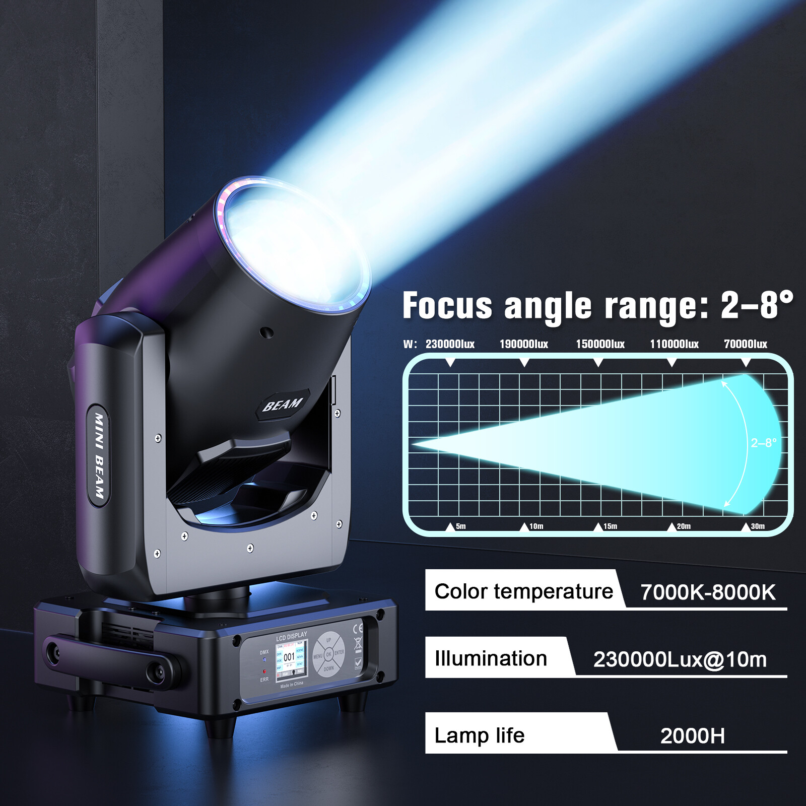 12*230W LED Moving Head Light RGBW Gobo Beam Stage Disco KTV DMX Spot Lighting