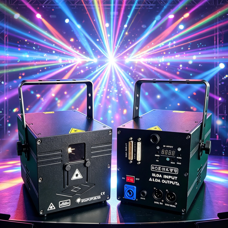2pc 10W Stage Projector Laser Lights DMX 40Kpps RGB Animation iLDA DJ Show Laser