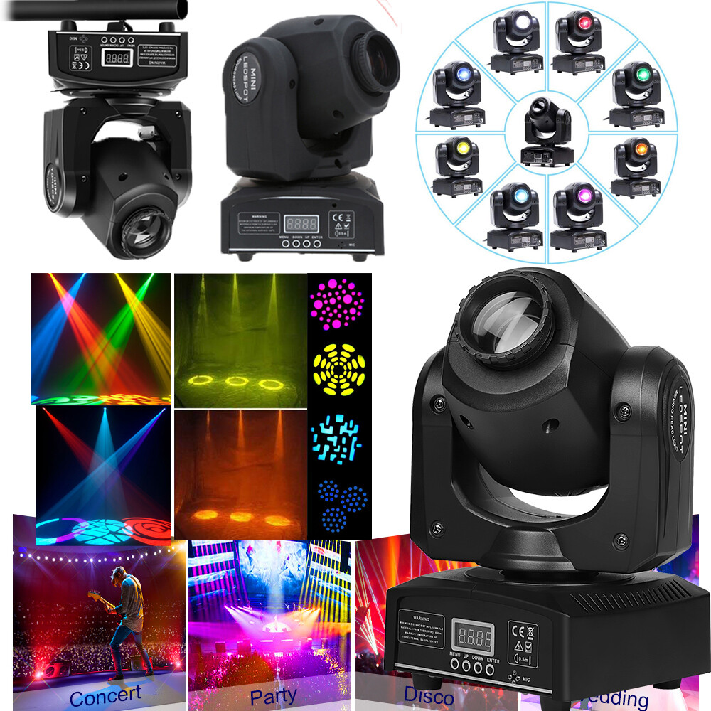 4X 120W Sound Activated RGBW Moving Head 8Gobo Pattern DMX Stage Lighting Disco