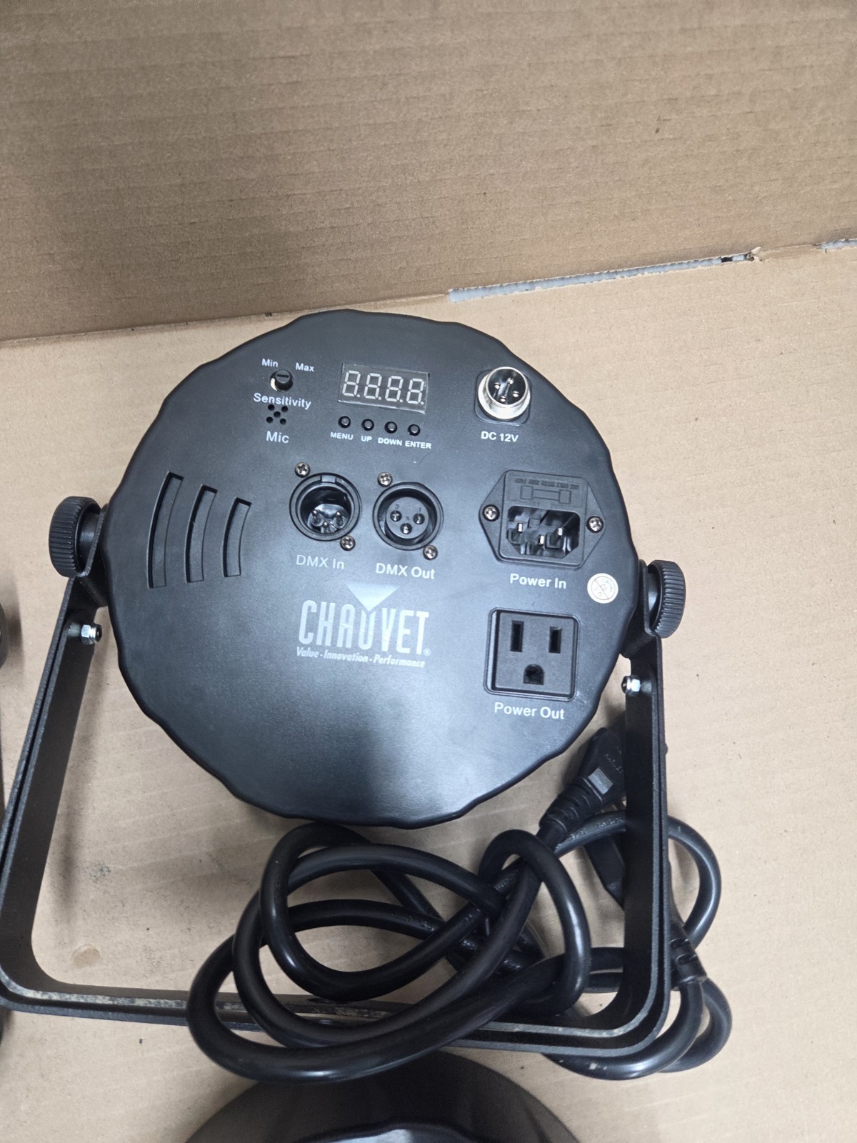 Chauvet SlimPAR 56 LED PAR Stage Lights 4-Pack DMX Multicolor w/ Cables OBEY 3