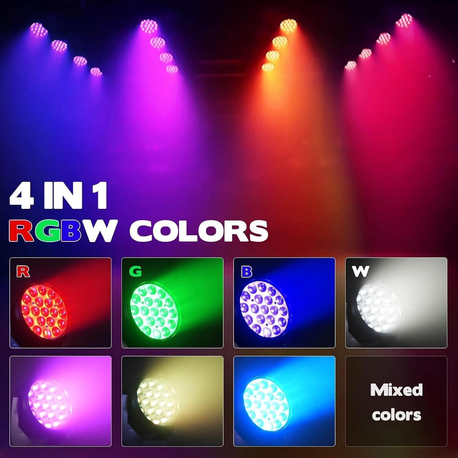 19x15W LED Moving Head Light Zoom RGBW DJ Disco Party Wash Stage Light DMX