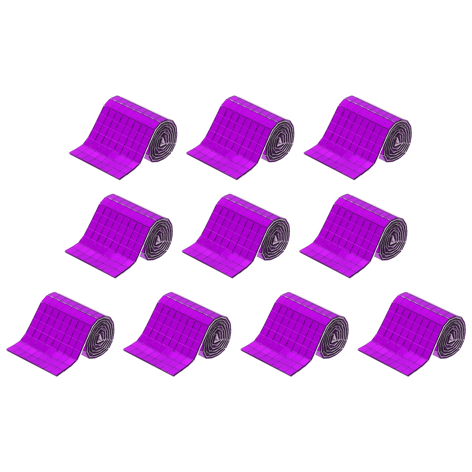 4800 PCS Glass Mirrors Disco Ball Tiles Self-Adhesive Purple 5x5mm, 10 Sheet