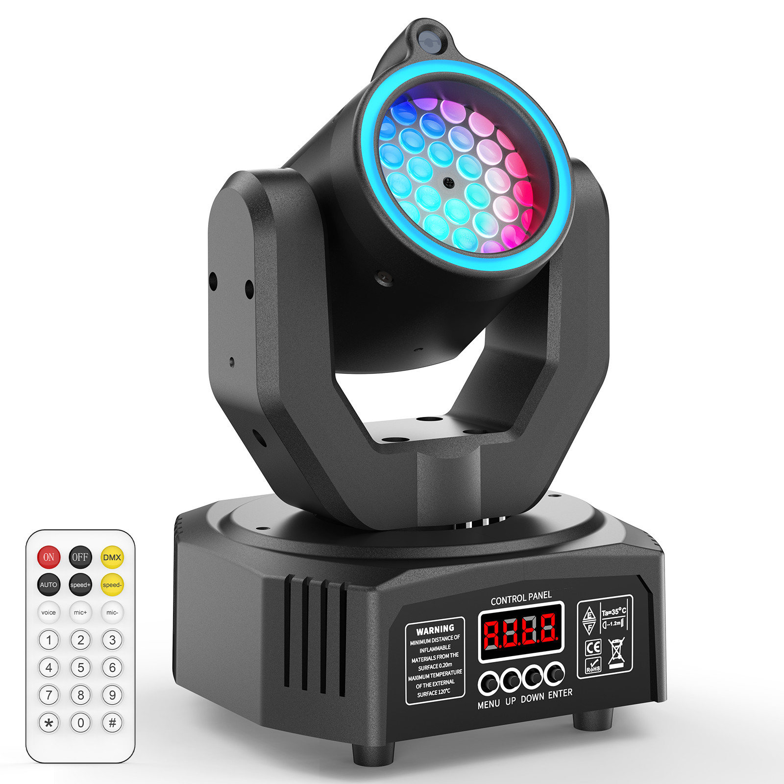 120W LED Laser Moving Head Light RGB Pattern Beam Stage Lighting DJ Disco DMX