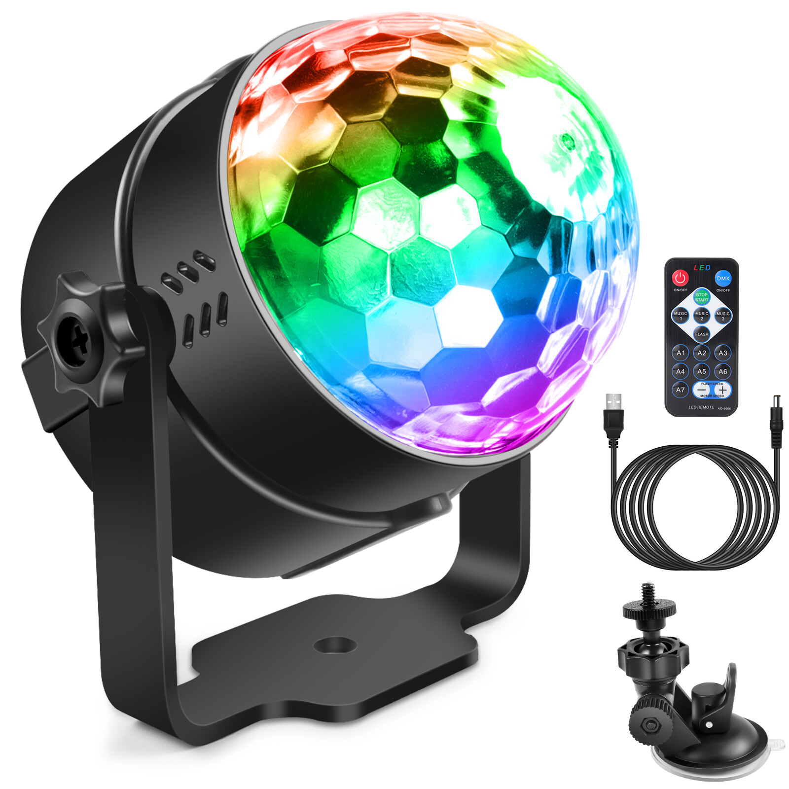 Disco Party Lights LED Stage Ball Lights Club KTV Strobe DJ Sound Activated