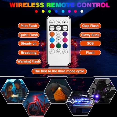 2025 Upgraded 4LEDs 8PCS Wireless LED Lights for Car, Halloween 8PCS (Upgraded)