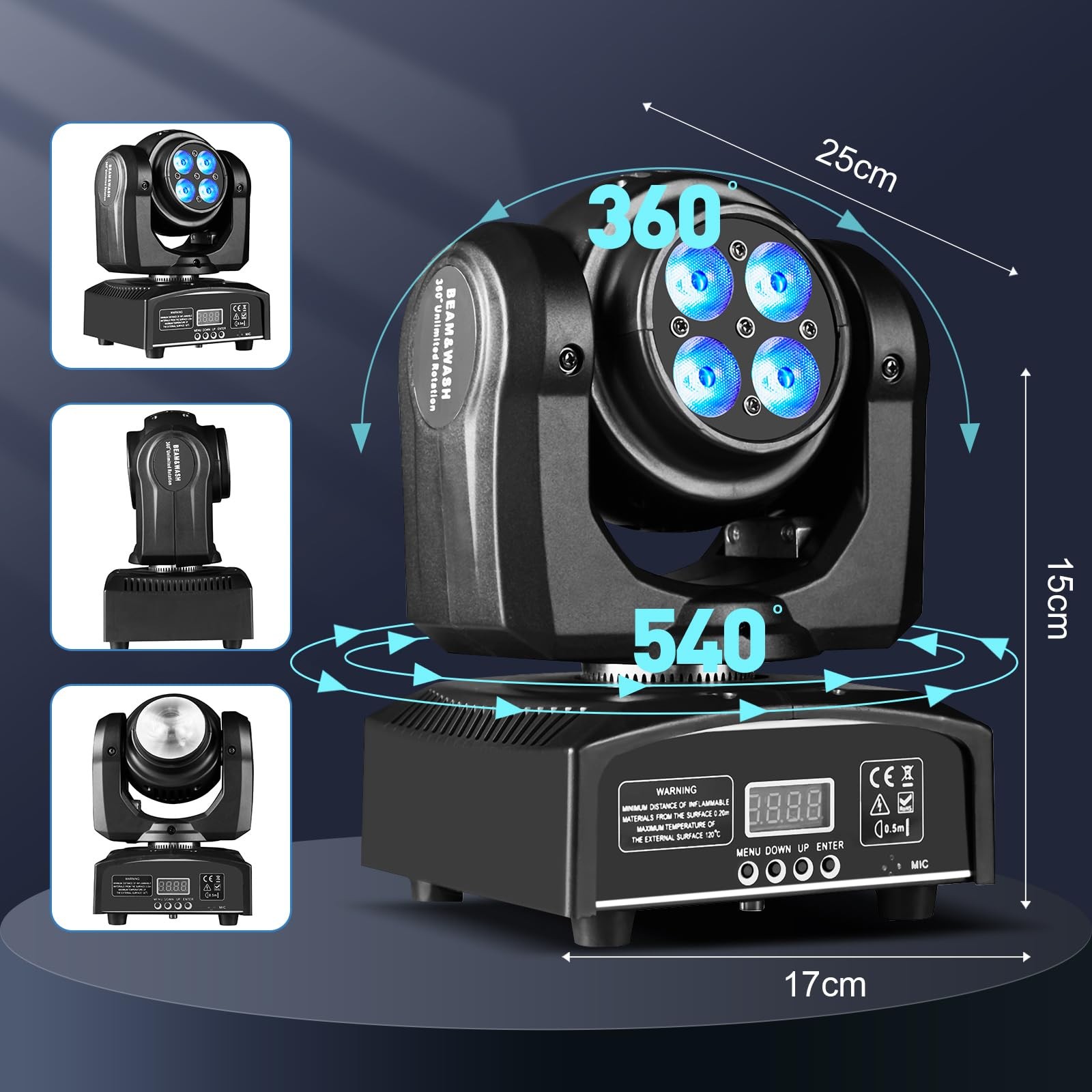 100W LED Moving Head DJ Lights 2-Sides Moving Head Wash & Beam Effect Stage Ligh