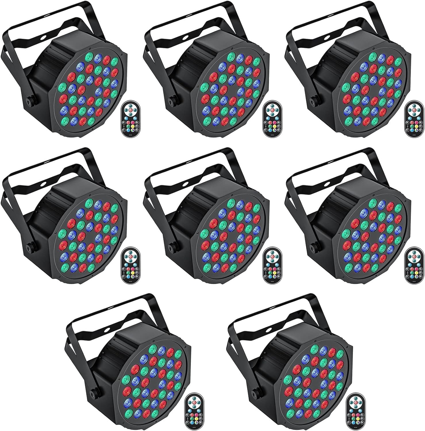 Remote Control DJ Uplighting – 8 Pack