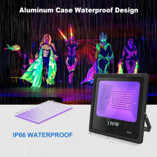 2X LED UV Black Light 150W Christmas Party Disco Bar Stage Waterproof Blacklight