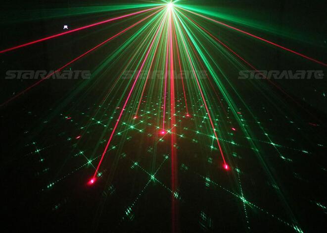 18 Gobos Remote Stage Lighting Red Green Laser BLUE LED DJ KTV Home Xmas Light
