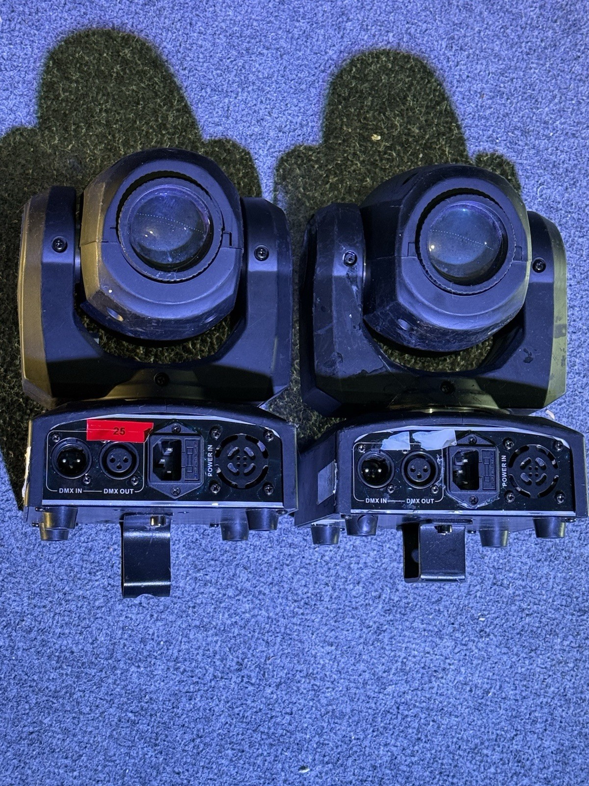 (2 UNITS!) U`King Mini LED Spot Moving Head Light, DMX Control, Built-in Display