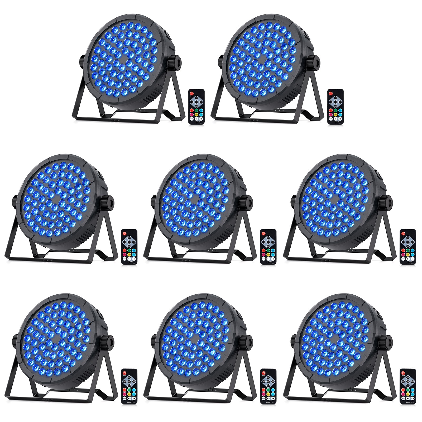 60LED 180W Battery Powered PAR Light RGB Stage Lighting DMX Beam Party Disco