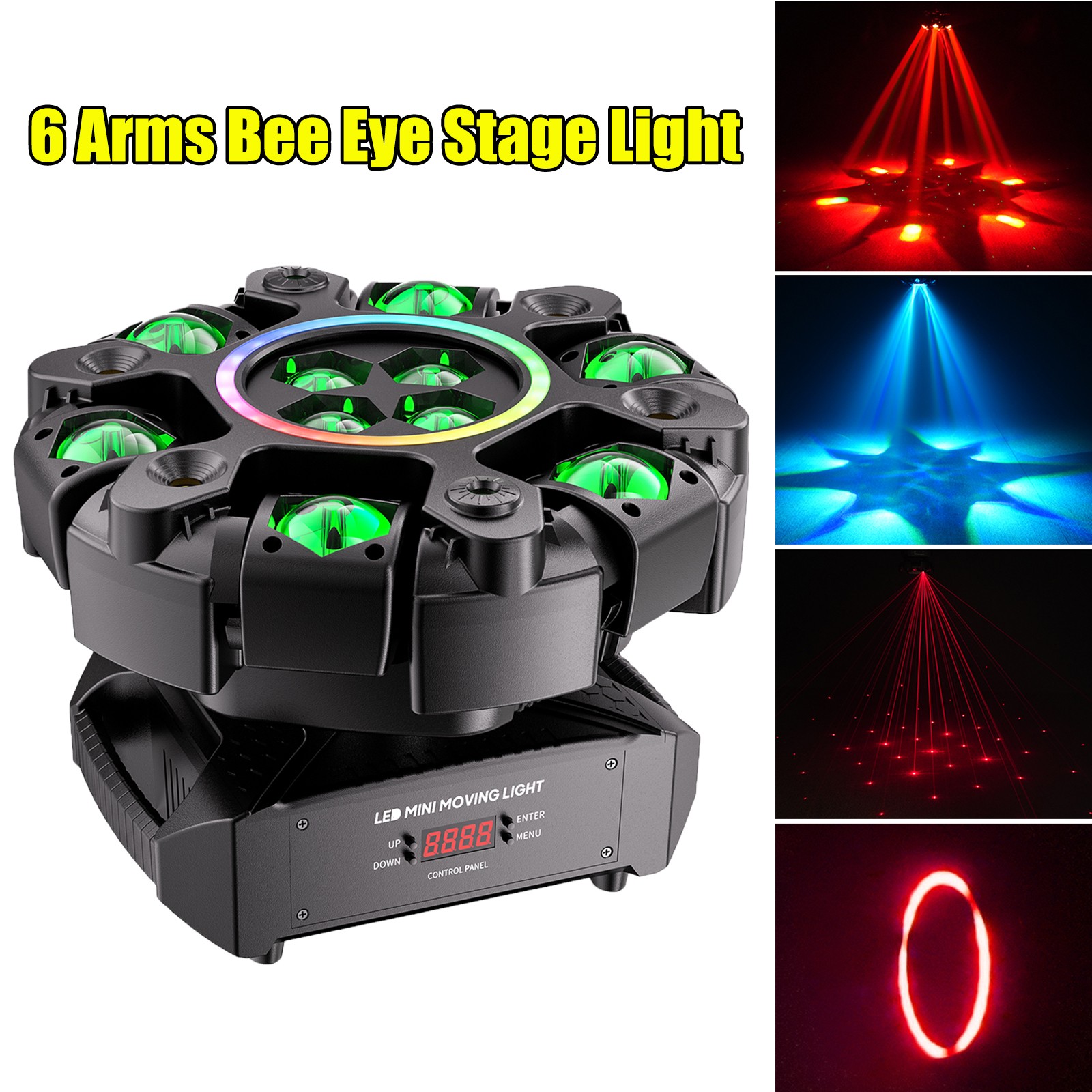 180W Moving Head Light DMX RGBW 10 LED Strobe Stage Laser Beam Effect Lighting