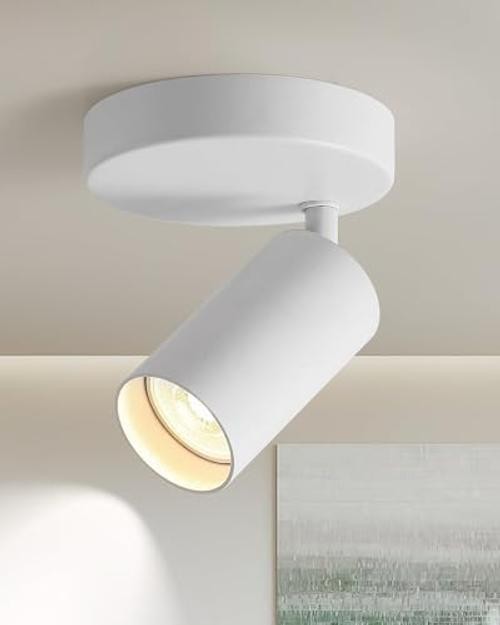 2 Pack Ceiling Spotlight Indoor Adjustable 1-Light Track Lighting 2 pack White