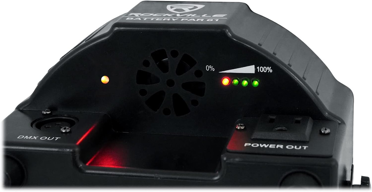 (2) Battery PAR 61 Rechargeable RGBWA+ DMX DJ Wash Lights+Remotes