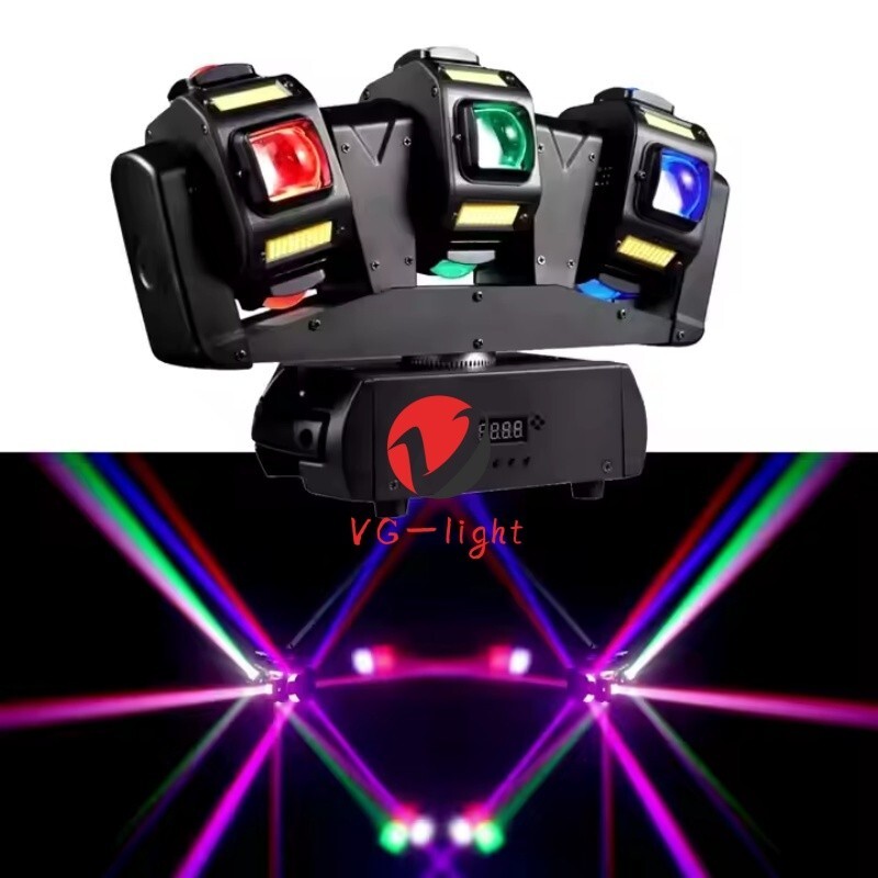 New Popular Moving Light 12X10W 4in1 W/Golden 50mW RG Laser DJ Disco Stage Light