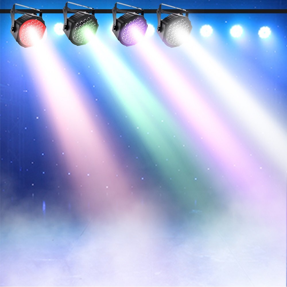 8PCS RGB Stage Light PAR 80W 36 LED Color Mixing Beam DMX Party Disco DJ Light